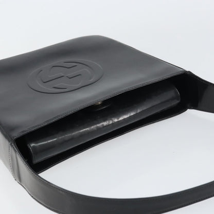Gucci GUCCI Shoulder Bag Enamel Black 000 0506 Authentic ep12258