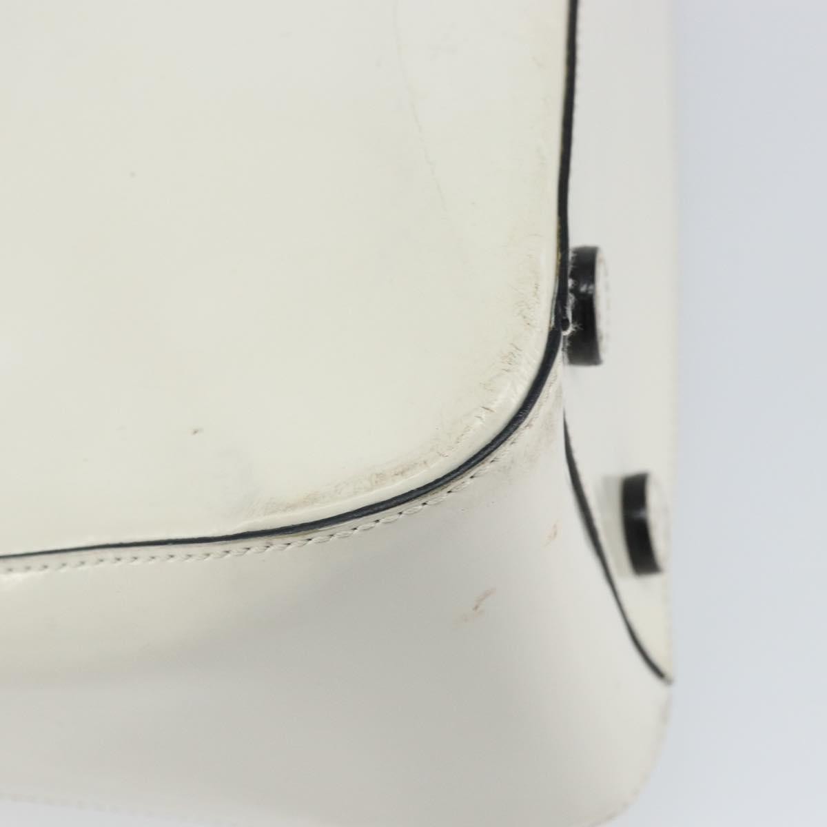 Prada PRADA Shoulder Bag Patent leather White Silver Authentic 162846