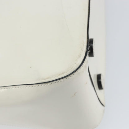 Prada PRADA Shoulder Bag Patent leather White Silver Authentic 162846