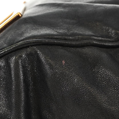 Chloé Chloé Chloe Etel Hand Bag Leather 2way Black Gold Authentic 156936