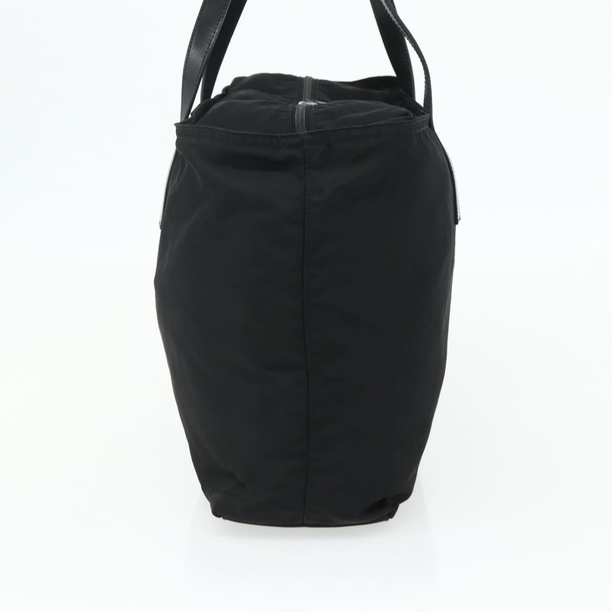 Prada PRADA Tote Bag Nylon Black Silver Authentic ep14252