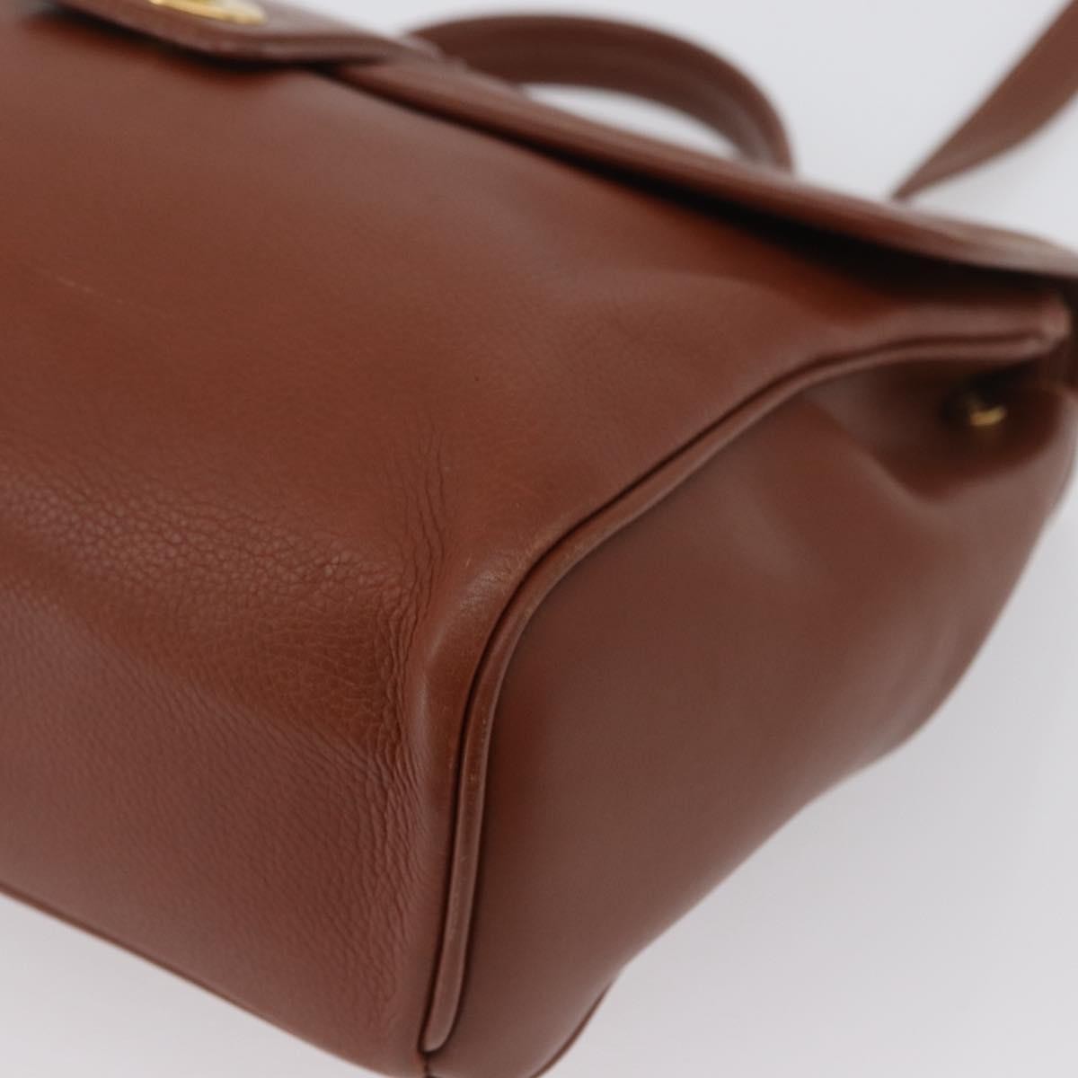 Gucci GUCCI Hand Bag Leather 2way Brown Gold 000 101 0274 Authentic ep13069