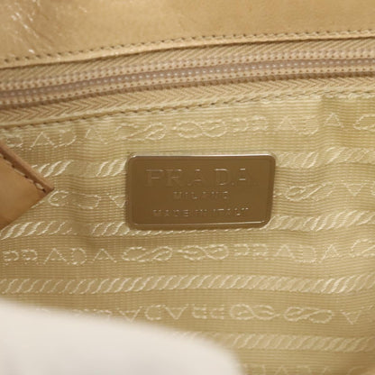 Prada PRADA Chain Shoulder Bag Leather Beige Authentic 141913