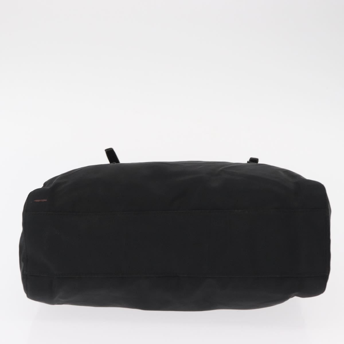 Prada PRADA Chain Shoulder Bag Nylon Black Silver Authentic 153059