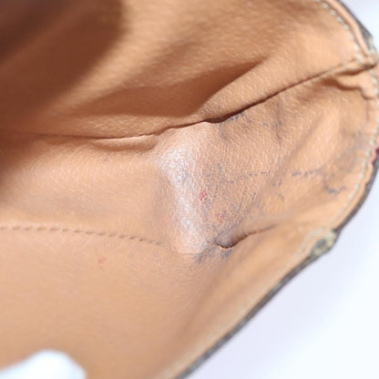 Celine CELINE Macadam Canvas Waist bag PVC Leather Brown Gold Authentic yk15121