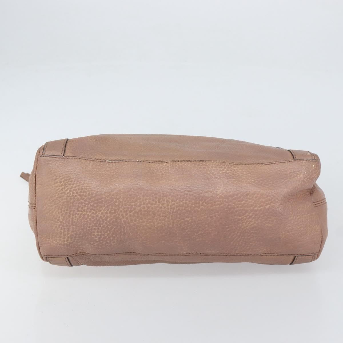 Gucci GUCCI Hand Bag Leather Pink Gold 323675 Authentic ka258