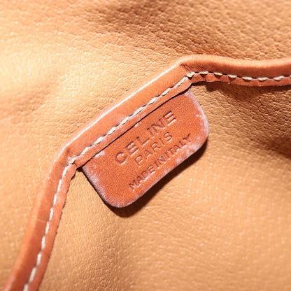 Celine CELINE Macadam Canvas Hand Bag PVC 2way Brown Gold Authentic 151939