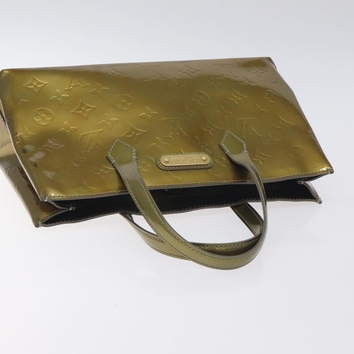 Louis Vuitton LOUIS VUITTON Monogram Vernis Wilshire PM Bag Gris Art Deco M91627 Authentic 129895