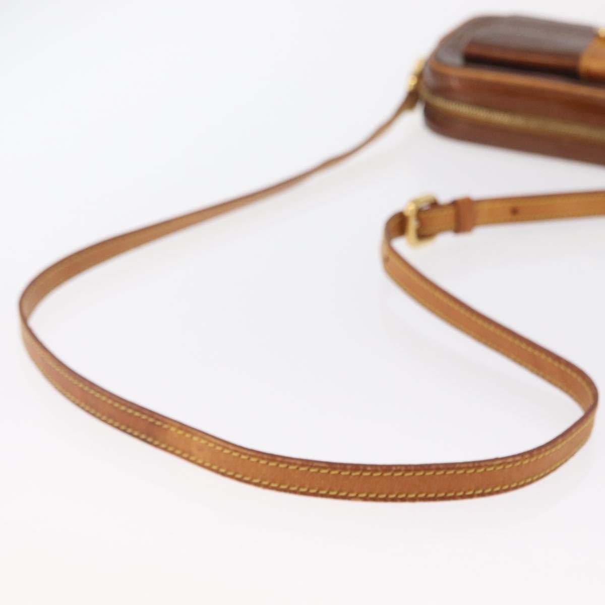 Louis Vuitton LOUIS VUITTON Monogram Vernis Christy MM Shoulder Bag Bronze M91109 Authentic 162684