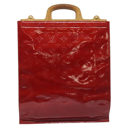 Louis Vuitton LOUIS VUITTON Monogram Vernis Stanton Tote Bag Red M91078 LV Authentic EC405