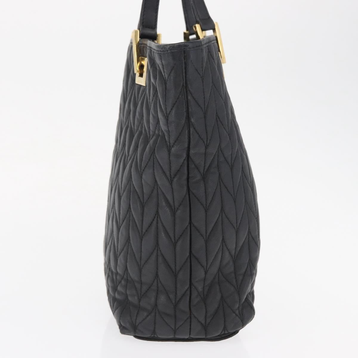 Gucci GUCCI Tote Bag Leather Black Gold 002 1099 Authentic 166099