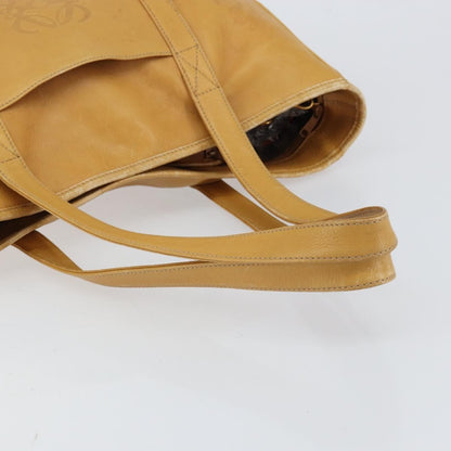 Loewe LOEWE Anagram Tote Bag Leather Beige Gold Authentic 149645