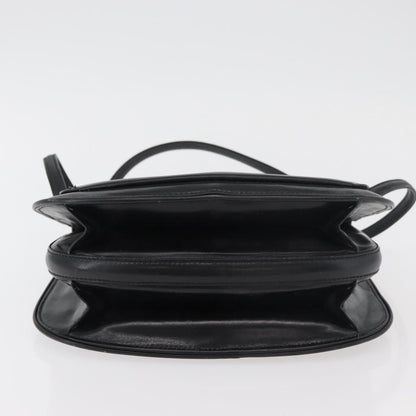 Gucci GUCCI Hand Bag Leather Black Gold Authentic ep14155