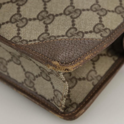 Gucci GUCCI GG Supreme Clutch Bag PVC Beige Authentic yk16830
