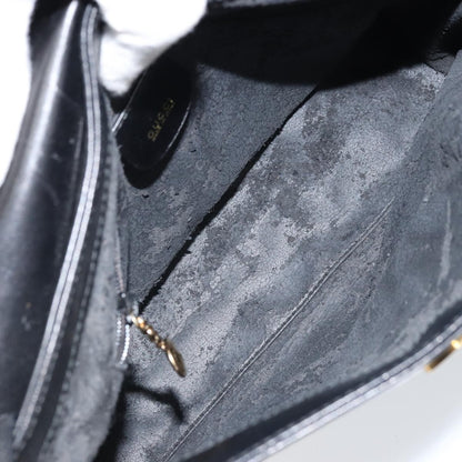 Gucci GUCCI Shoulder Bag Leather Black Gold 001 1998 1785 Authentic 173859