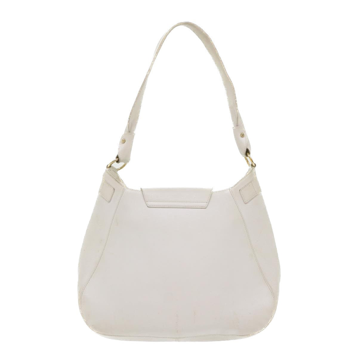 Salvatore Ferragamo Salvatore Ferragamo Gancini Shoulder Bag Leather White AU-21/4407 Authentic am4652