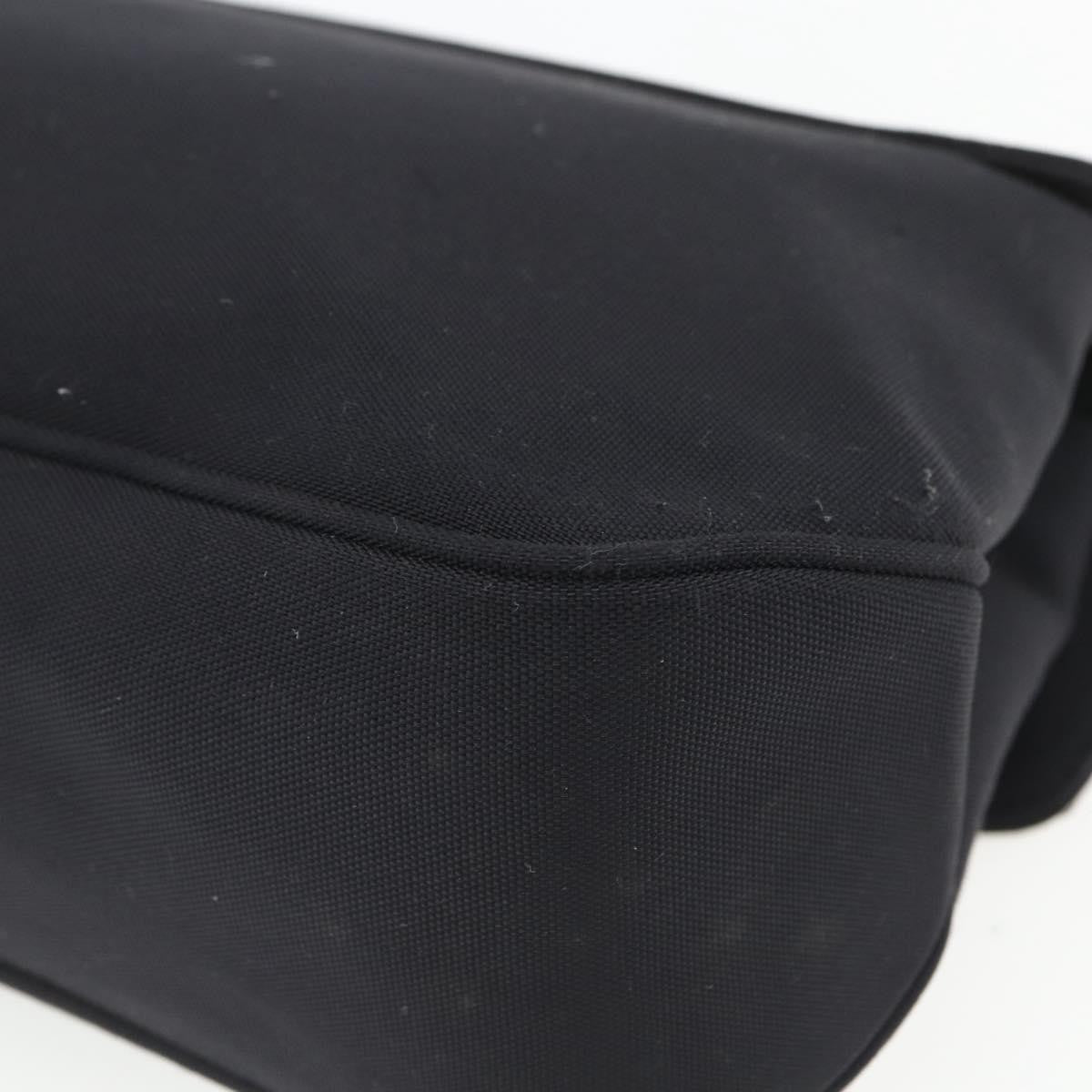 Salvatore Ferragamo Salvatore Ferragamo Vala Shoulder Bag Nylon Black Silver Authentic 162155