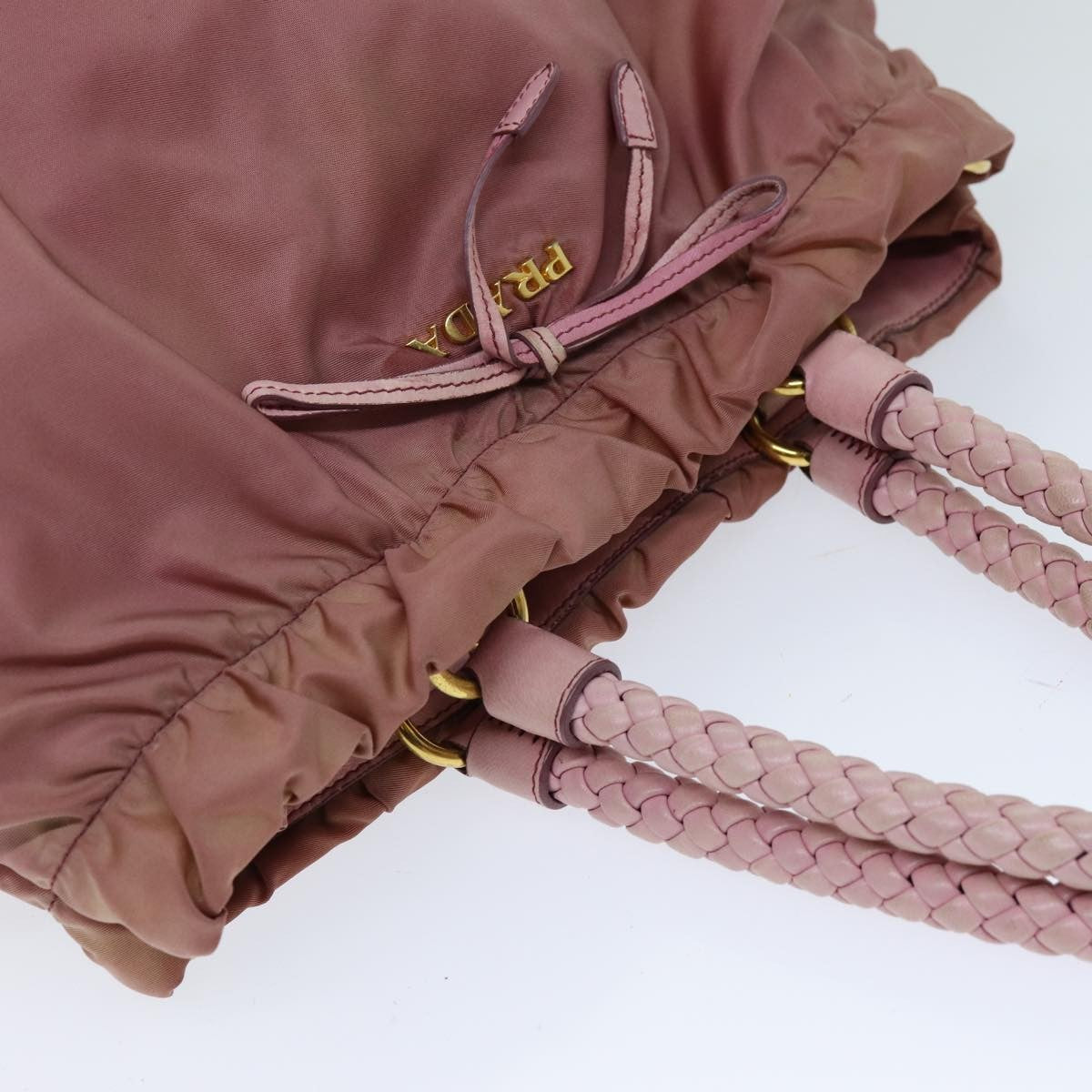 Prada PRADA Hand Bag Nylon 2way Pink Authentic 75584