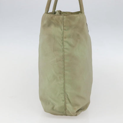 Prada PRADA Tote Bag Nylon Beige Silver Authentic 157778