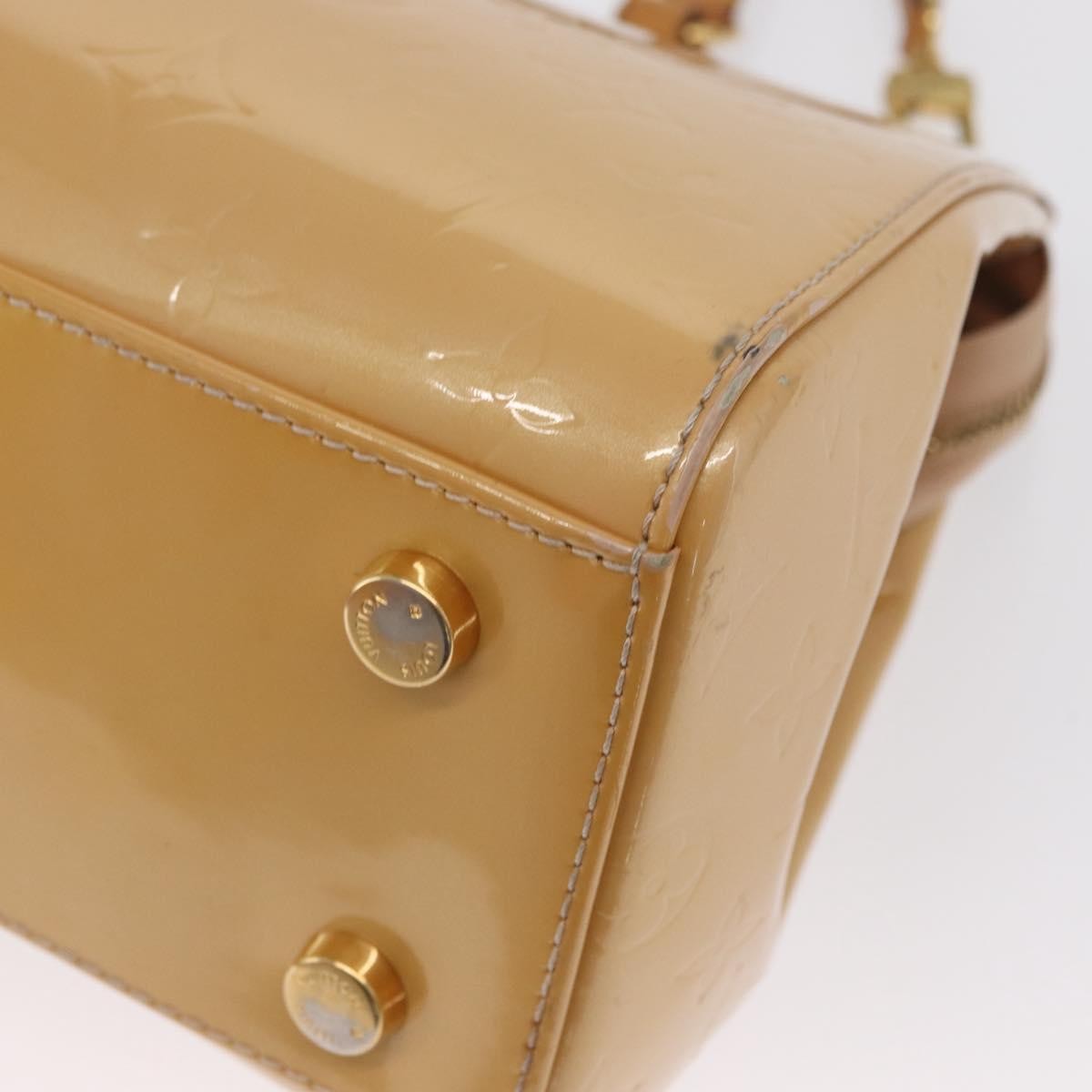 Louis Vuitton LOUIS VUITTON Monogram Vernis Blair MM Hand Bag Rose Velur M91588 Authentic BA10196