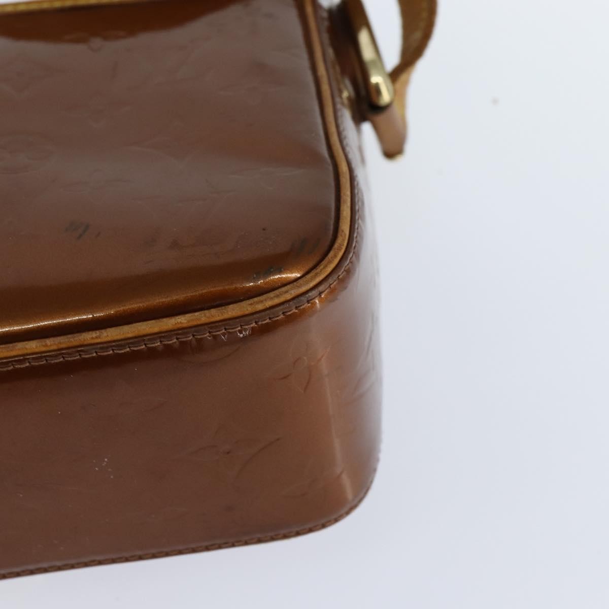 Louis Vuitton LOUIS VUITTON Monogram Vernis Christie GM Bag Bronze M91107 LV Authentic 147762