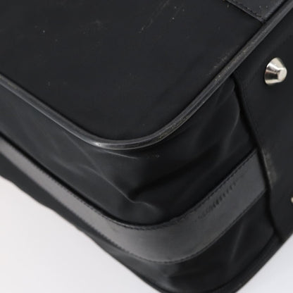Prada PRADA Trunk Nylon Black Silver Authentic am9650 Bag