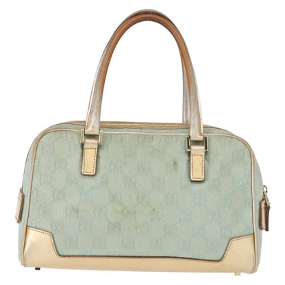 Gucci GUCCI GG Canvas Hand Bag Peppermint Gold 000 0852 Authentic 146975