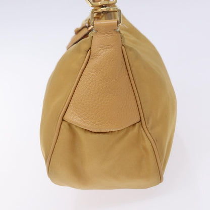Prada PRADA Shoulder Bag Nylon Beige Gold Authentic 131423