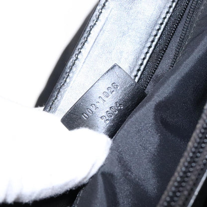 Gucci GUCCI Hand Bag Nylon 2way Black Silver 002 1028 2684 Authentic 139157