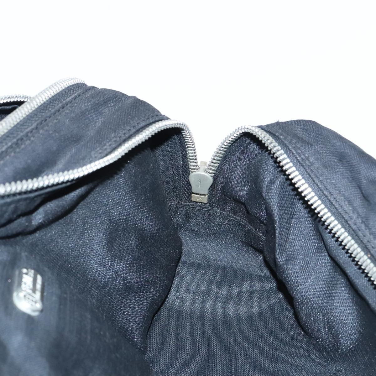 Fendi FENDI Hand Bag Cotton Nylon Black Silver Authentic ti2136