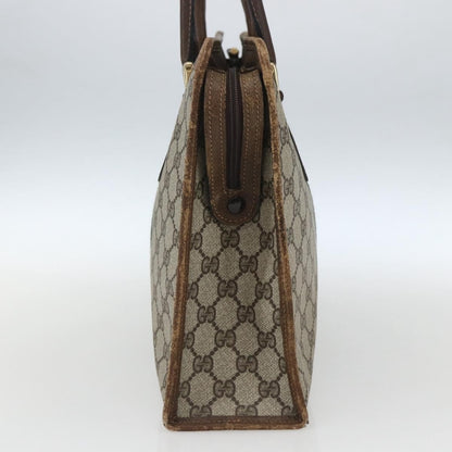Gucci GUCCI GG Supreme Web Sherry Line Hand Bag PVC Beige Gold 010 378 Authentic 162305