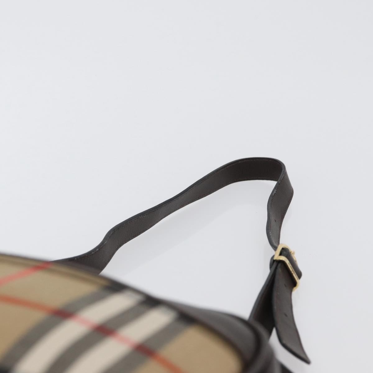 Burberrys Burberrys Nova Check Shoulder Bag Canvas Beige Gold Authentic 172933