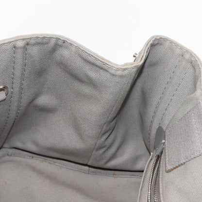 Prada PRADA Canapa MM Hand Bag Canvas Gray Silver Authentic hk3116
