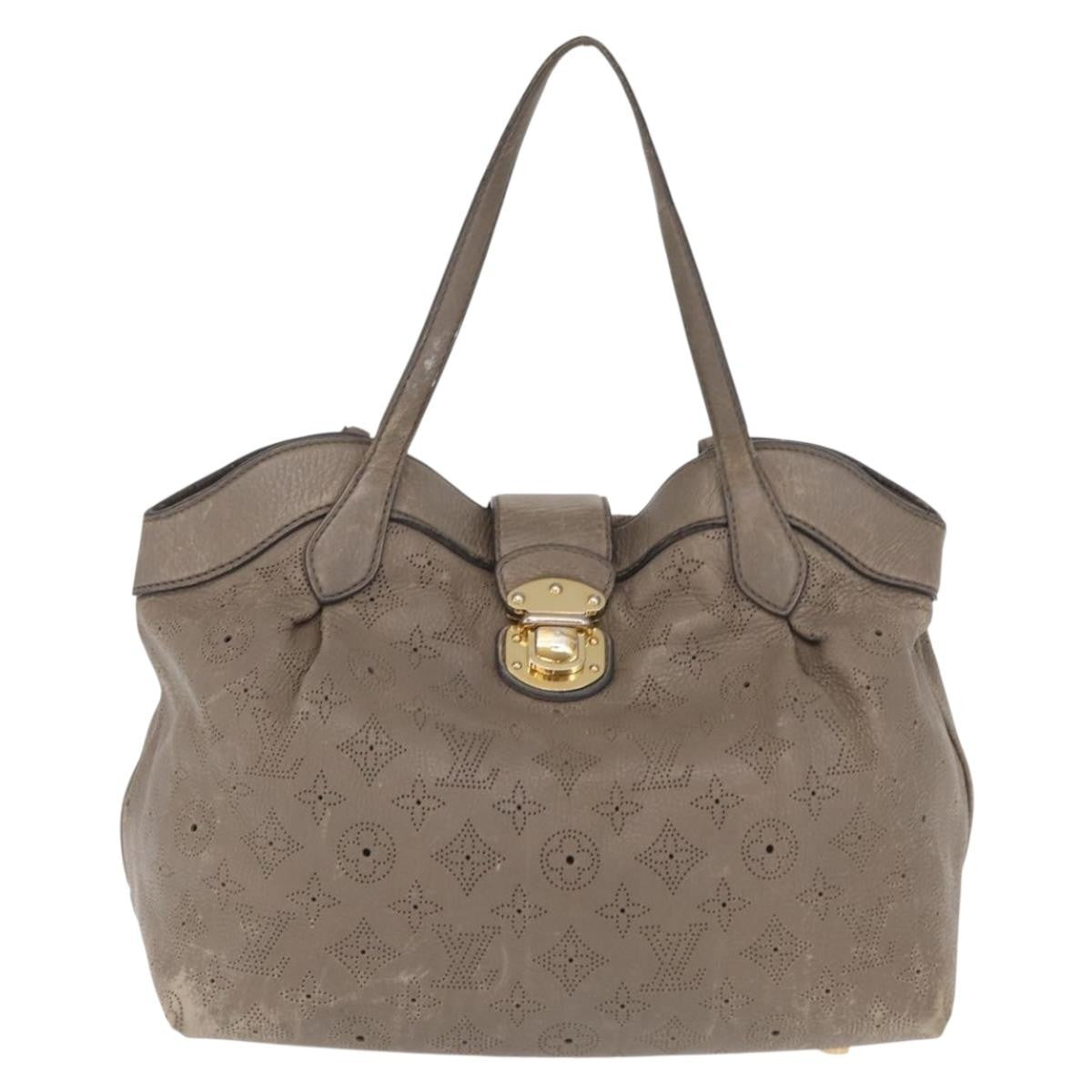 Louis Vuitton LOUIS VUITTON Mahina Shiels PM Hand Bag Leather Opal M93084 LV Authentic BA10353