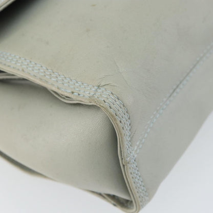 Loewe LOEWE Anagram Shoulder Bag Leather Gray Gold Authentic 166708