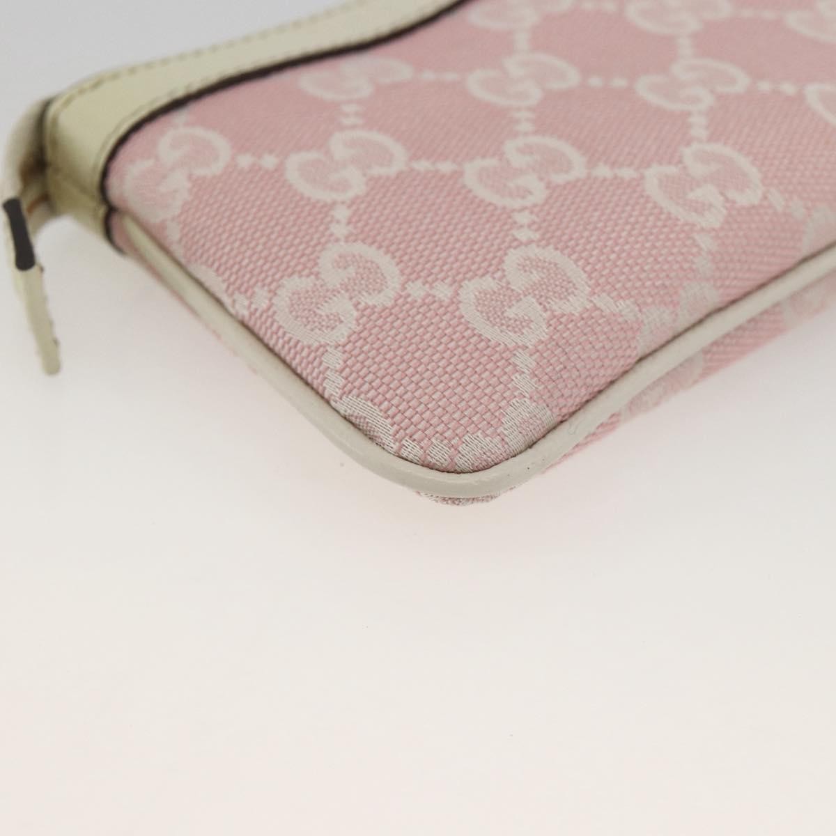 Gucci GUCCI GG Canvas Pouch Pink Gold Authentic BAZ875A Bag