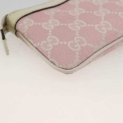 Gucci GUCCI GG Canvas Pouch Pink Gold Authentic BAZ875A Bag