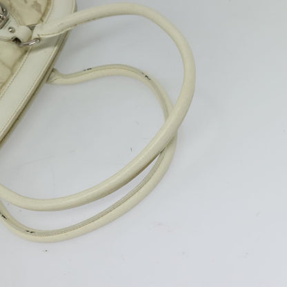 Prada PRADA Shoulder Bag Canvas Silver White Authentic fm4672