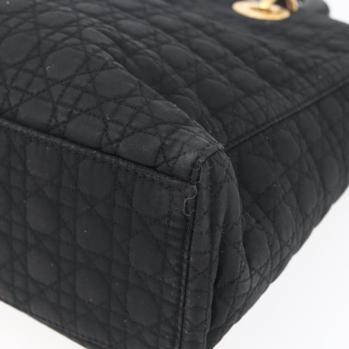 Dior Christian Dior Canage Hand Bag Black Gold Authentic 149311