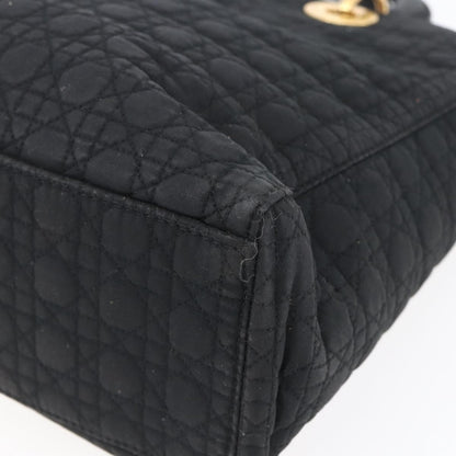 Dior Christian Dior Canage Hand Bag Black Gold Authentic 149311