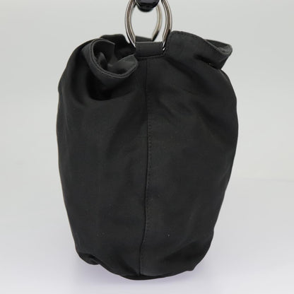 Dior Christian Dior Hand Bag Nylon Black Silver Authentic ar12776