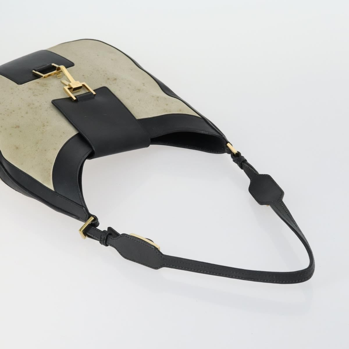 Gucci GUCCI GG Canvas Shoulder Bag Leather 6 Set Beige Black Navy Authentic fm4975