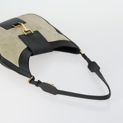 Gucci GUCCI GG Canvas Shoulder Bag Leather 6 Set Beige Black Navy Authentic fm4975