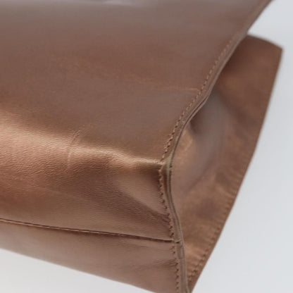 Loewe LOEWE Shoulder Bag Leather Brown Gold Authentic 162859