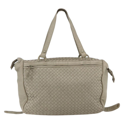 BOTTEGAVENETA BOTTEGAVENETA BOTTEGA VENETA INTRECCIATO Hand Bag Leather Beige Gold Authentic 155700