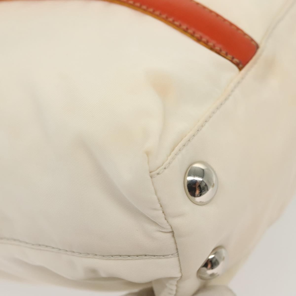 Prada PRADA Hand Bag Nylon 2way White Silver Authentic ti3400