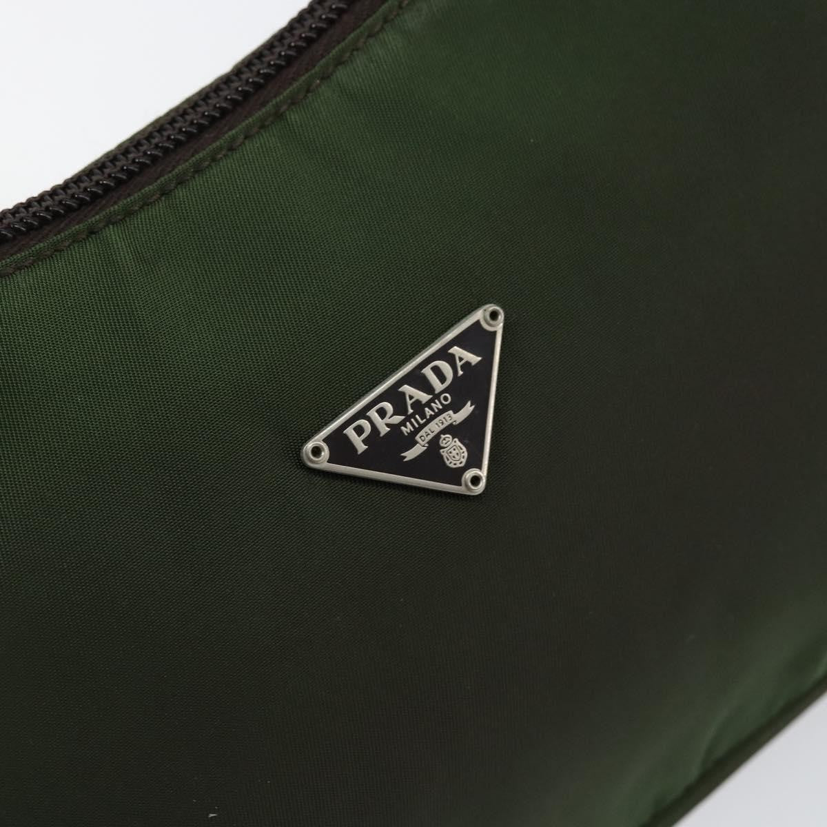 Prada PRADA Hand Bag Nylon Green Authentic 152801