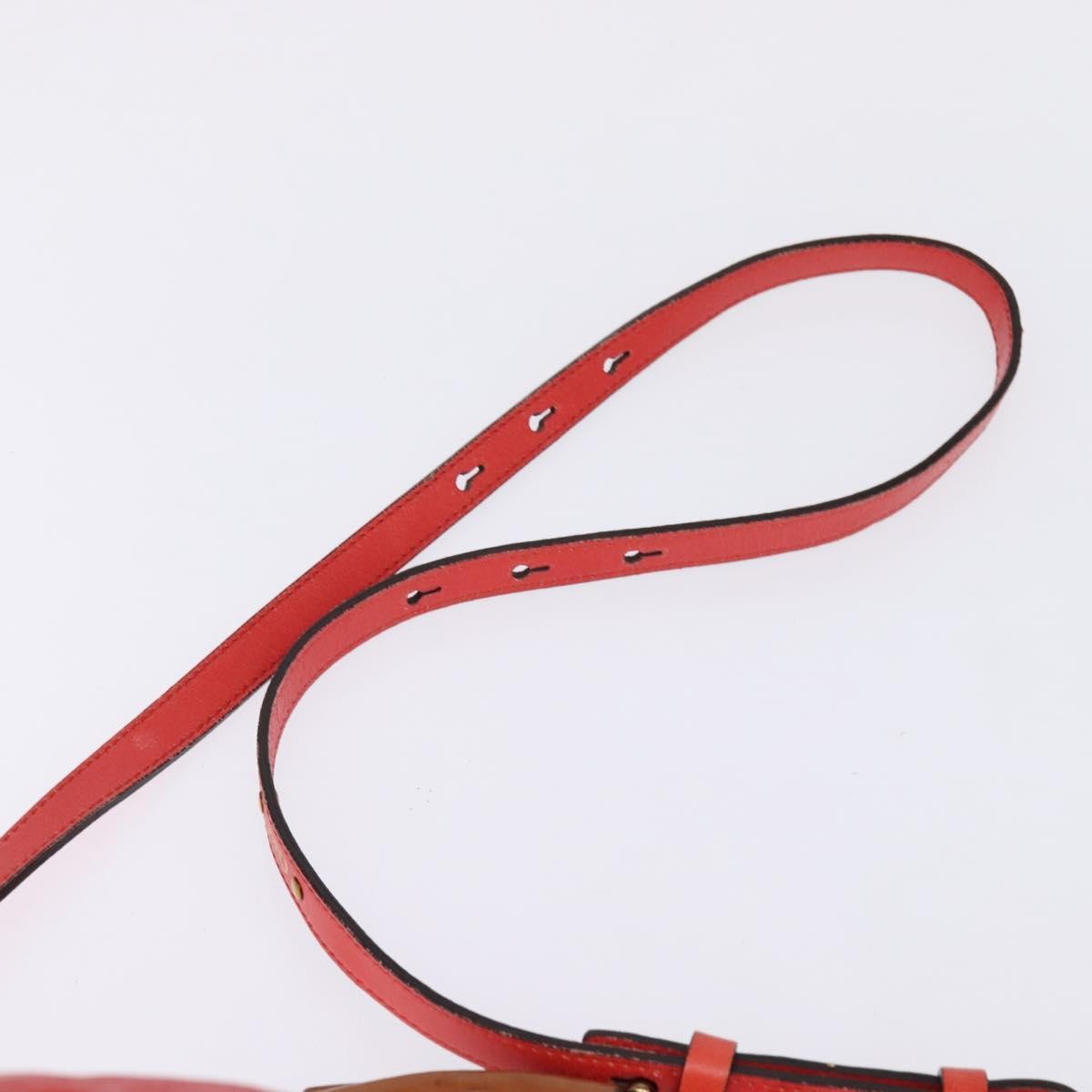 Chloé Chloé Chloe Etel Hand Bag Leather 2way Red Gold Authentic th6324