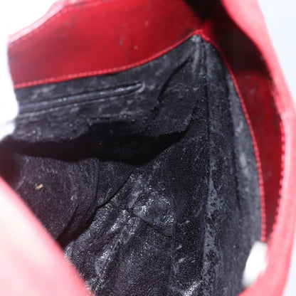 Gucci GUCCI Shoulder Bag Suede Red Silver Authentic 154502