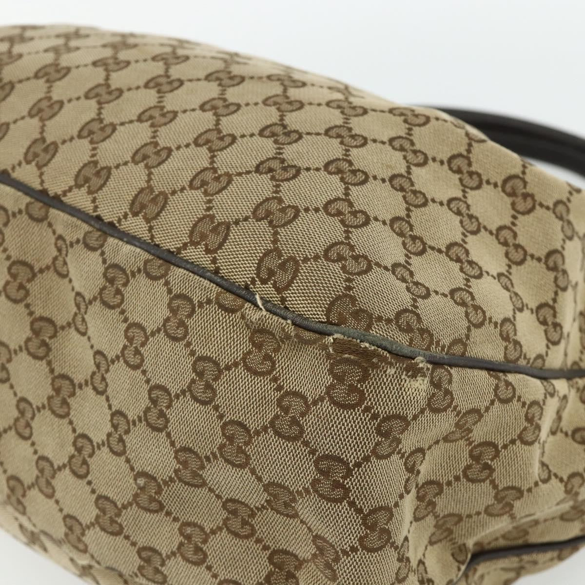 Gucci GUCCI GG Canvas Tote Bag Beige Gold 296835 Authentic 178263
